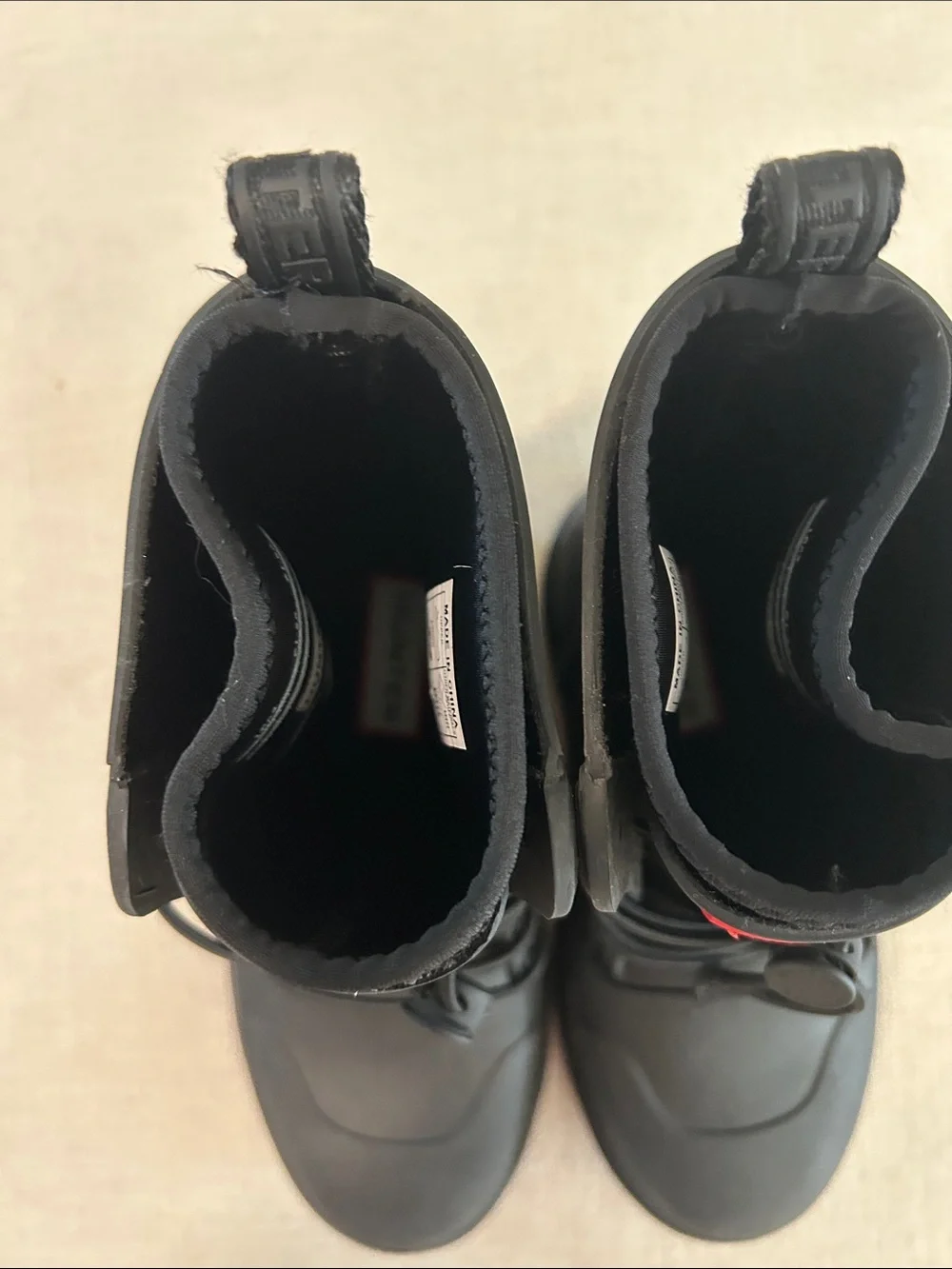 Big Kids Stomper Lace-up Waterproof Ankle Boots, Black, Size 13, NWOT